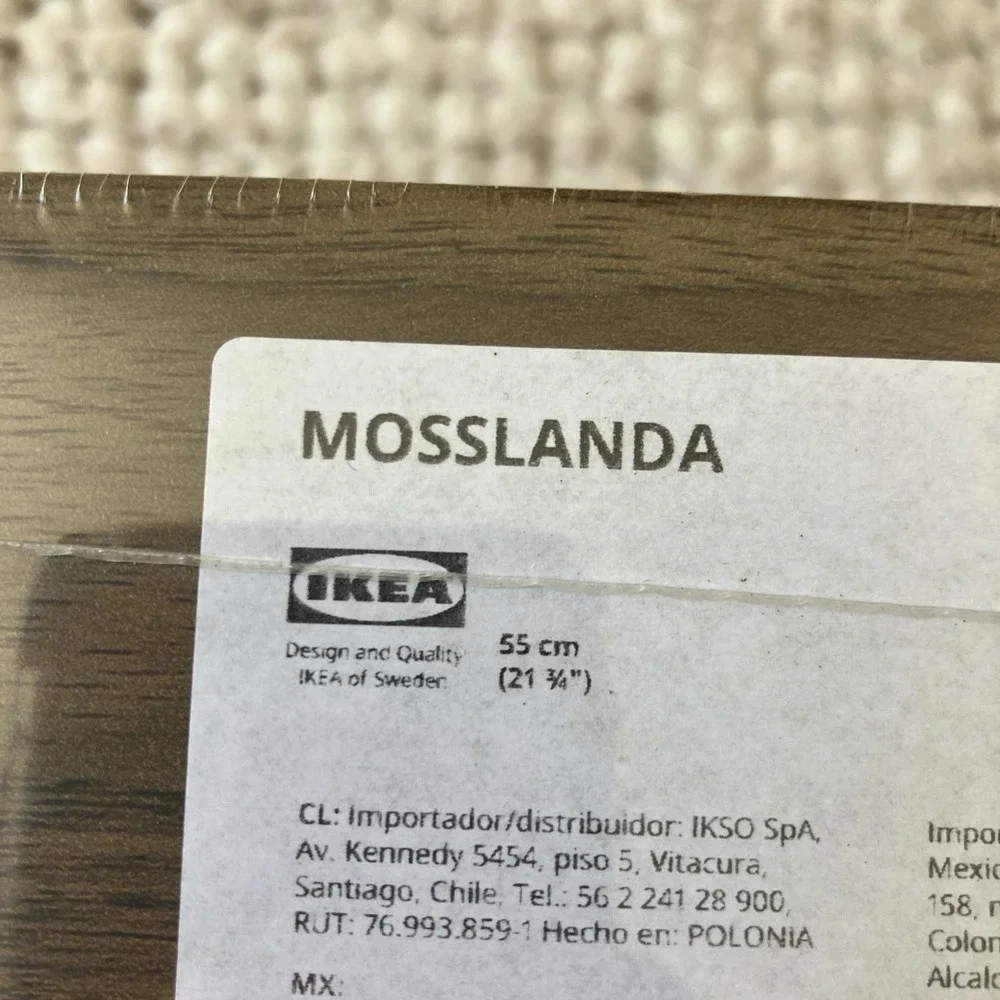 IKEA MOSSLANDA Picture Ledge Walnut Effect Floating Shelf 55cm 21 3/4